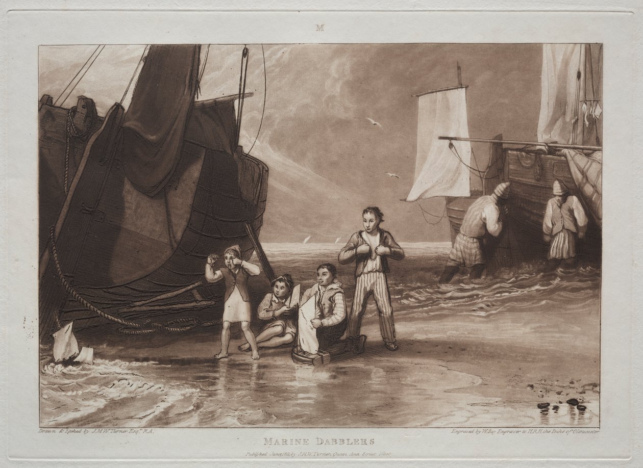 Tanulmánykönyv: Marine Dabblers alkotó: Joseph Mallord William Turner