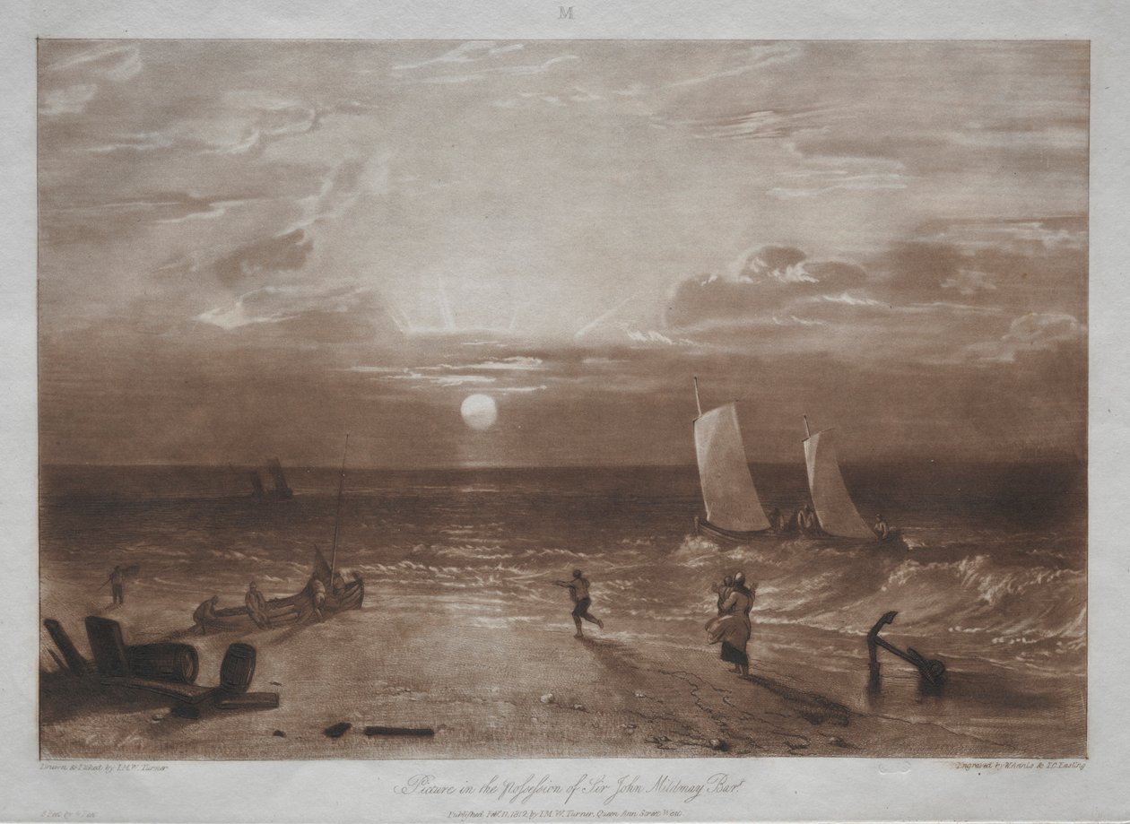 Liber Studiorum: Mildmay Sea-piece. alkotó: Joseph Mallord William Turner