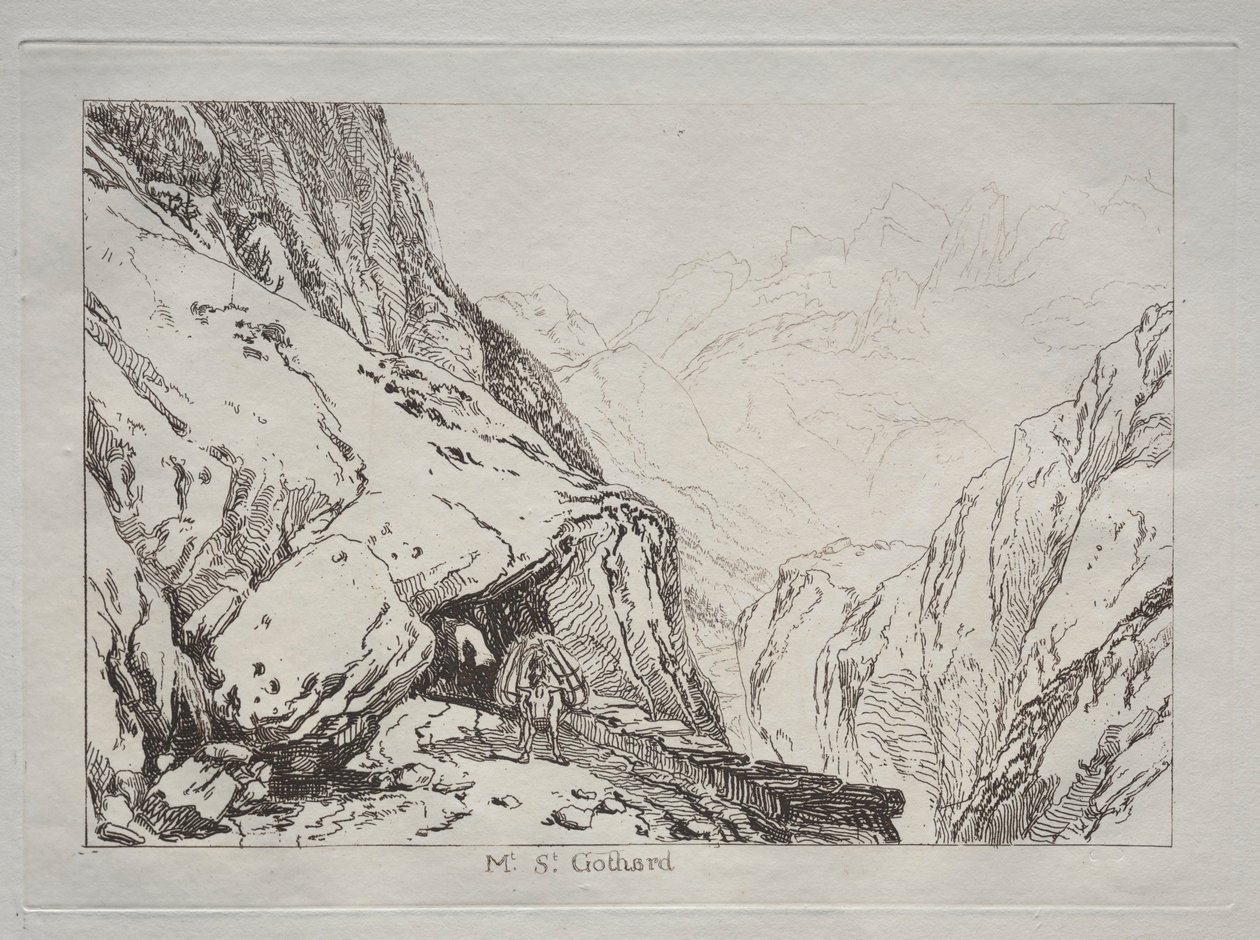 Tanulmányok könyve: Mt. utca Gothard. alkotó: Joseph Mallord William Turner