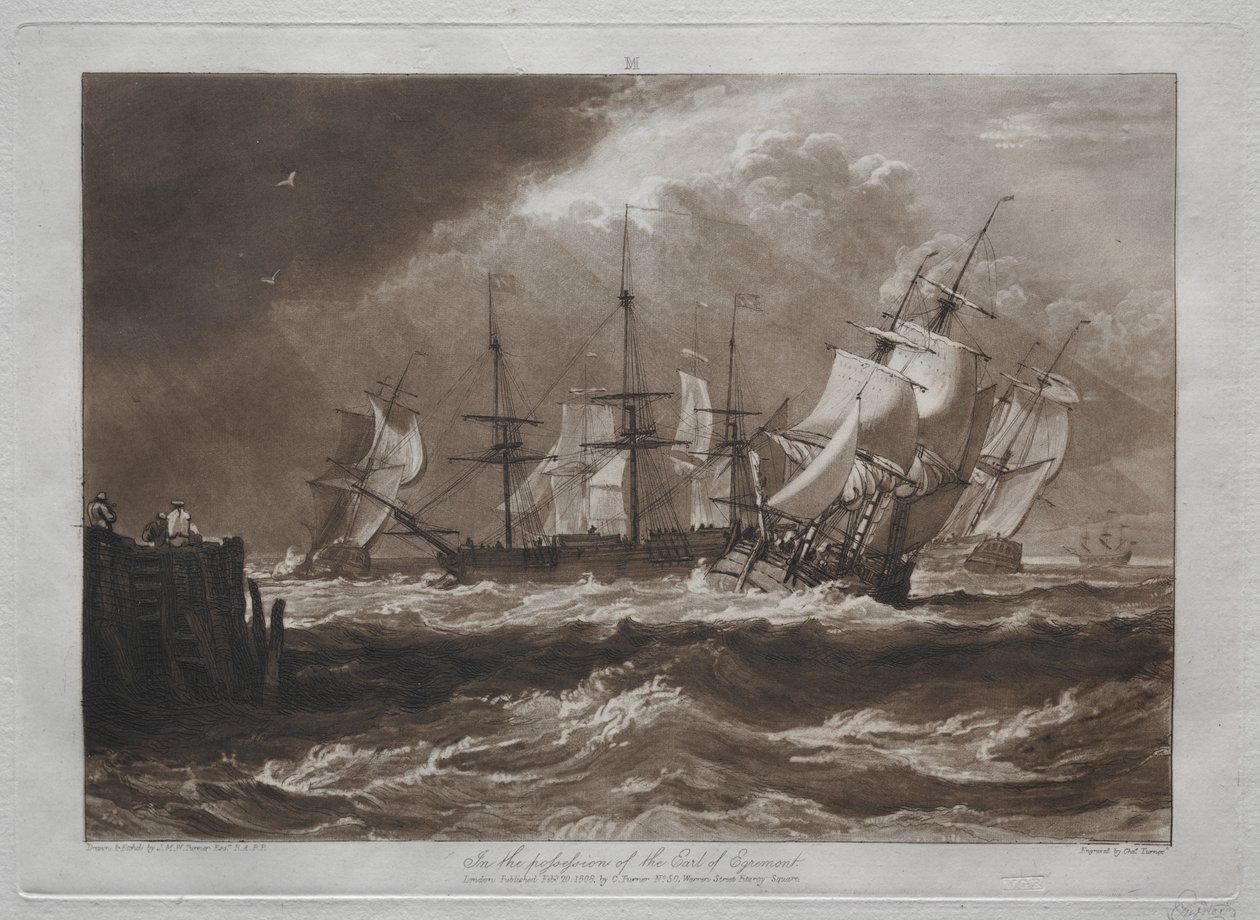 Liber Studiorum: Hajók egy szellőben alkotó: Joseph Mallord William Turner
