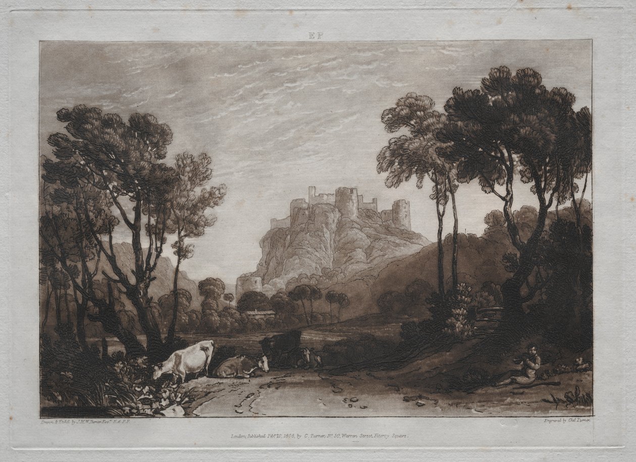 Liber Studiorum: A kastély a rétek felett alkotó: Joseph Mallord William Turner