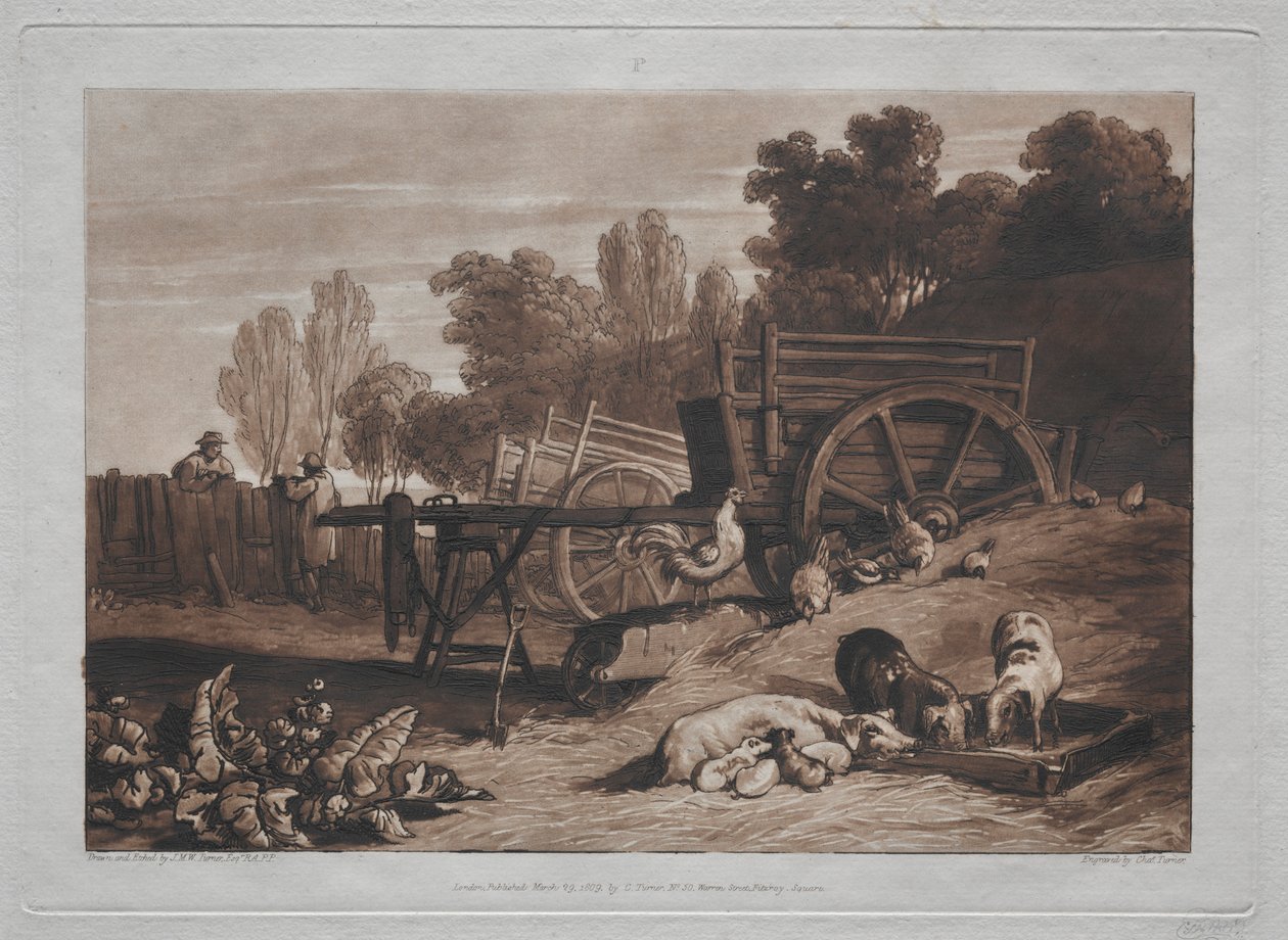 Liber Studiorum: A tanyaudvar a kakassal alkotó: Joseph Mallord William Turner