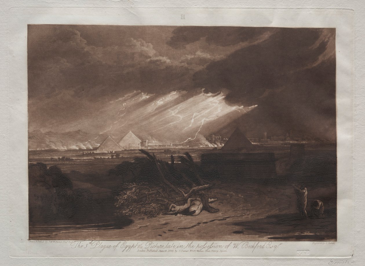 Liber Studiorum: Egyiptom ötödik pestisjárványa. alkotó: Joseph Mallord William Turner