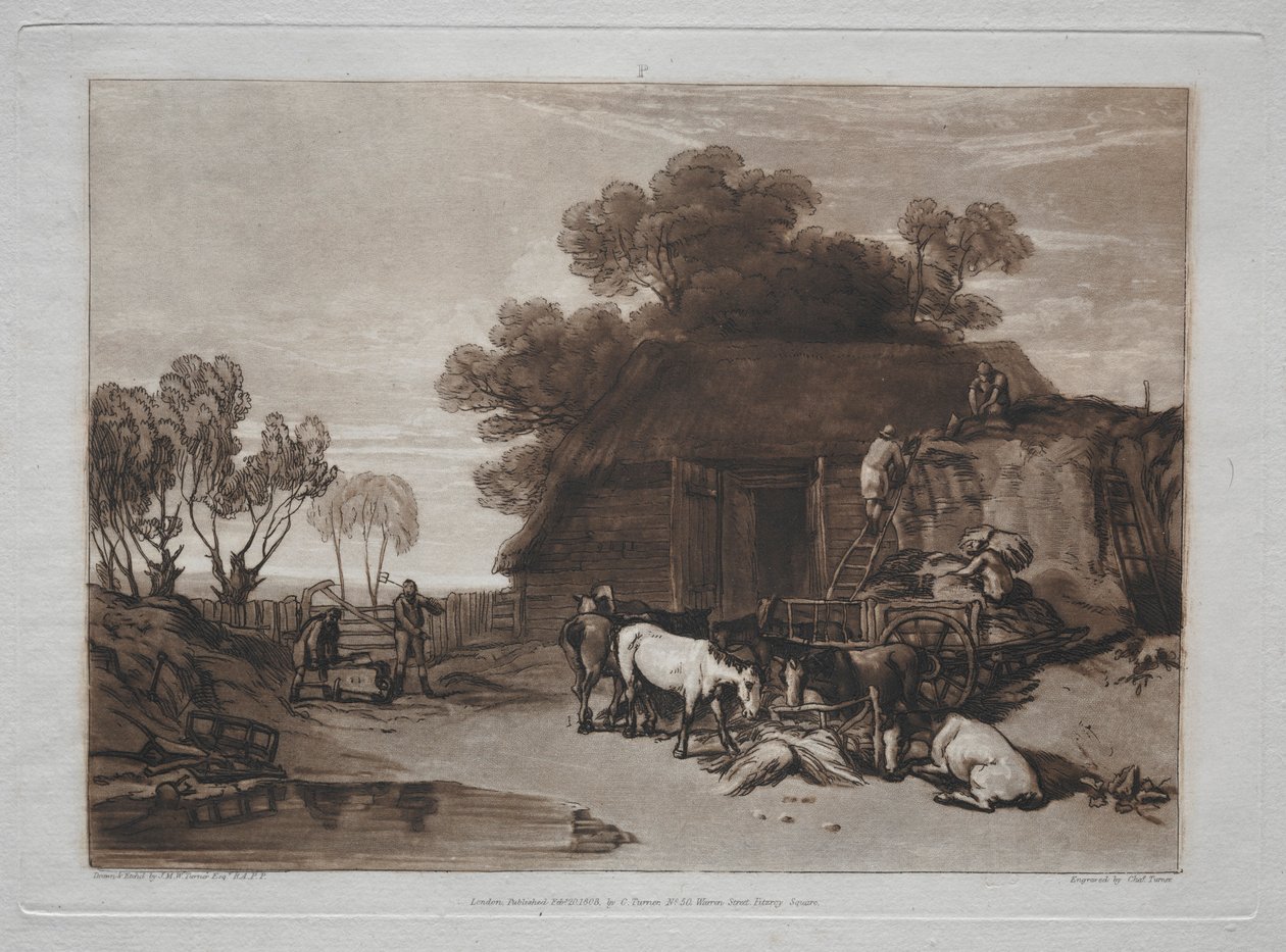 Liber Studiorum: A szalmaudvar. alkotó: Joseph Mallord William Turner