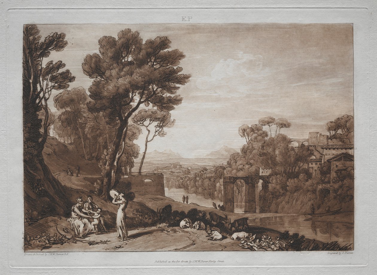 Liber Studiorum: A nő és a tambura. alkotó: Joseph Mallord William Turner
