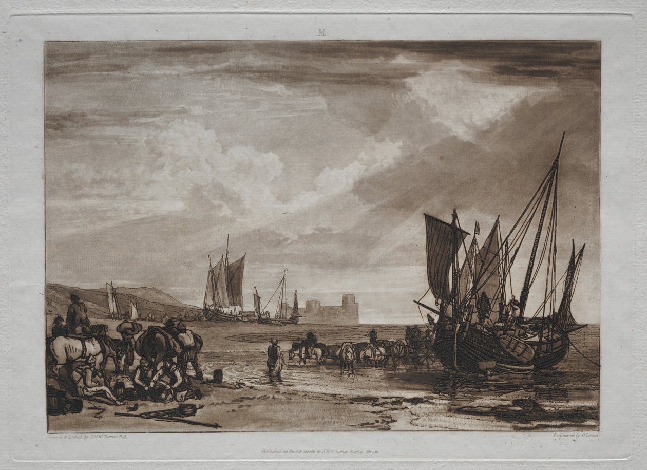 Tanulmánykönyv: Hajók kirakodása alkotó: Joseph Mallord William Turner