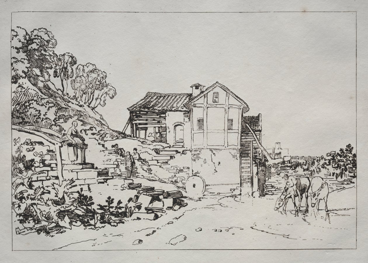 Tanulmányok könyve: Vízimalom alkotó: Joseph Mallord William Turner