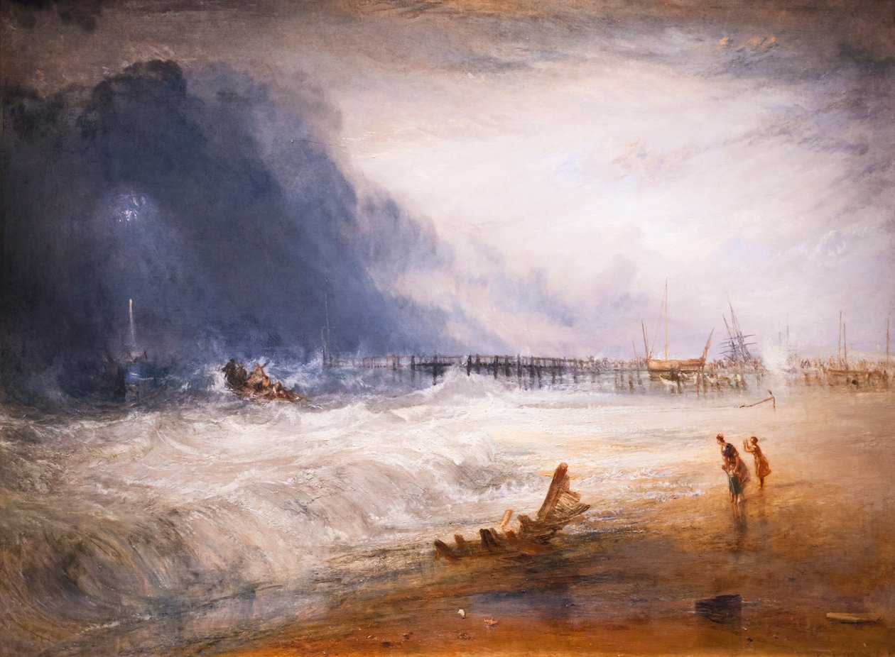 Mentőcsónak és emberbarát készülék elindul egy megfeneklett hajóhoz alkotó: Joseph Mallord William Turner