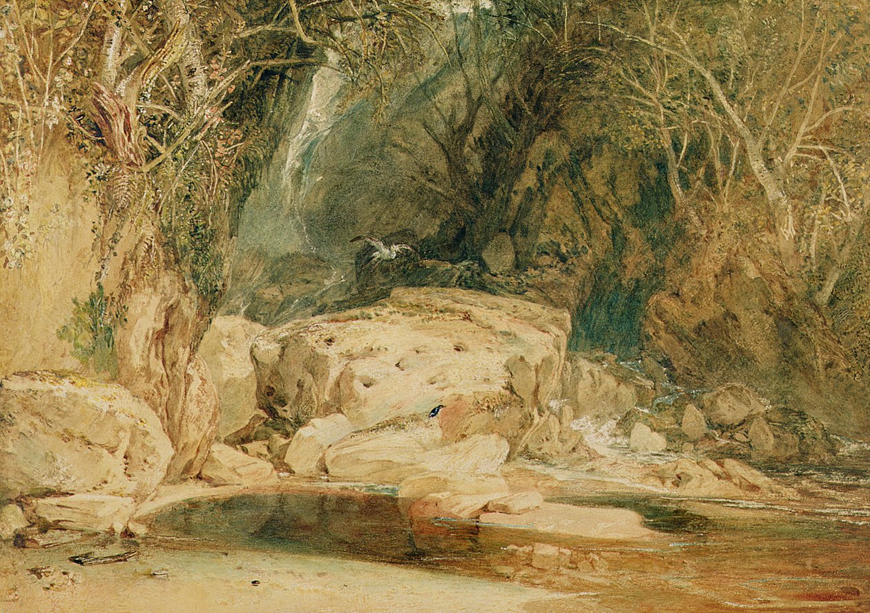Lonely Dell, Wharfedale, 1818 körül (akvarell papíron) alkotó: Joseph Mallord William Turner