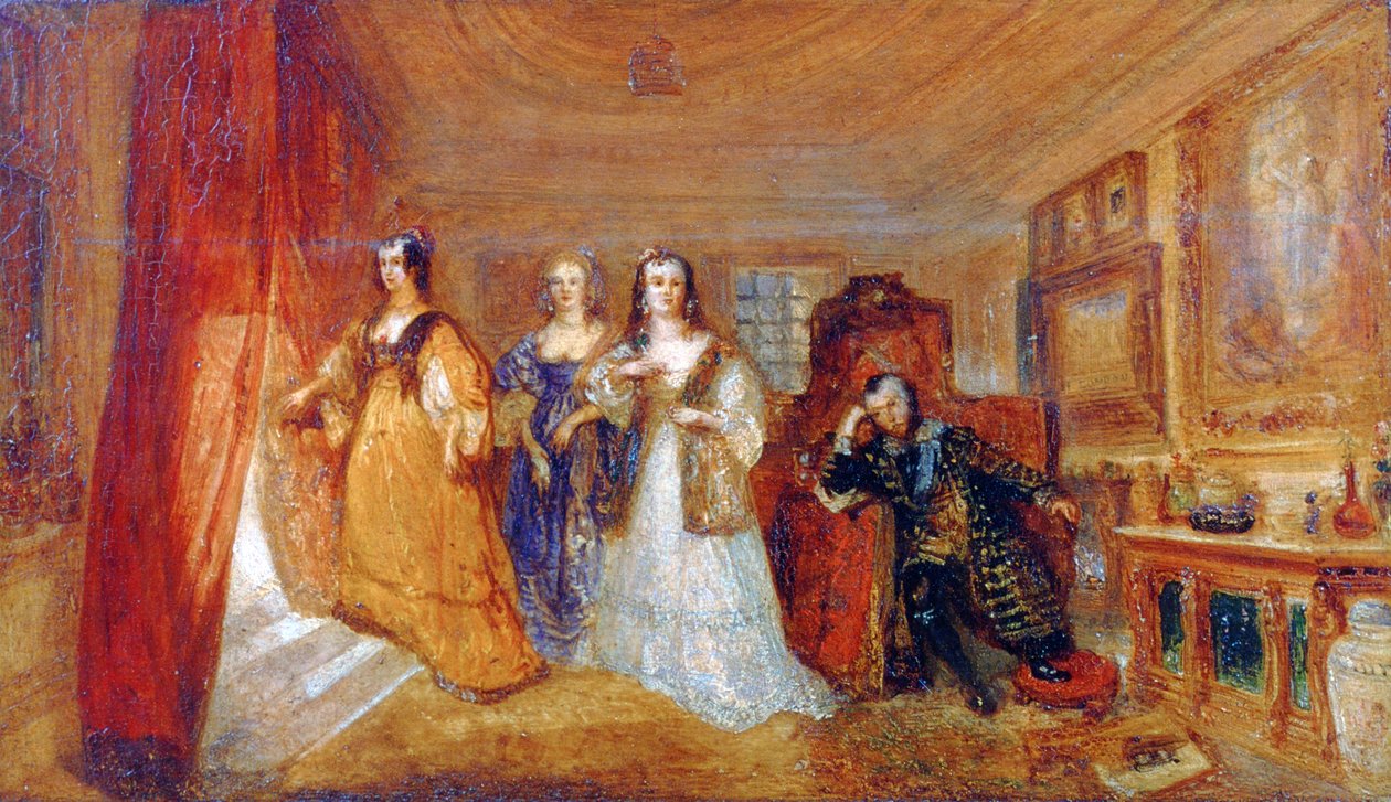 Lucy, Carlisle grófnője és Dorothy Percys látogatás atyjuknál, Lord Percy..., 1831 alkotó: Joseph Mallord William Turner