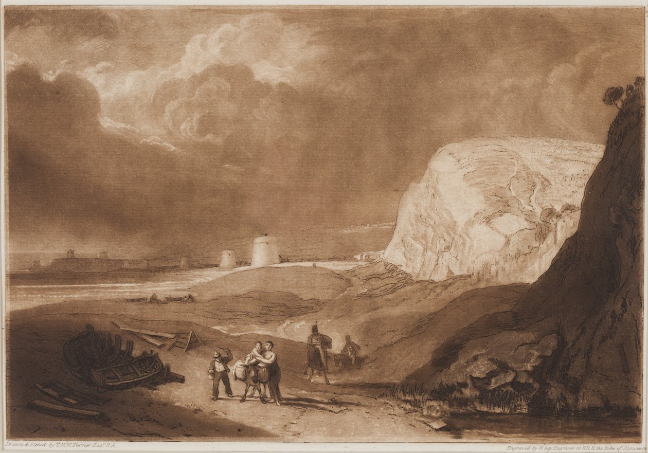Martello Towers Near Bexhill, Sussex, 1811 alkotó: Joseph Mallord William Turner