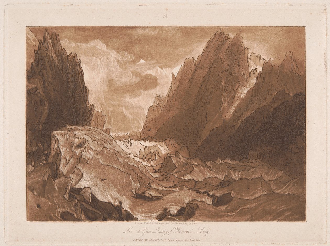 Mer de Glace, Chamonix-völgy, Savoya alkotó: Joseph Mallord William Turner