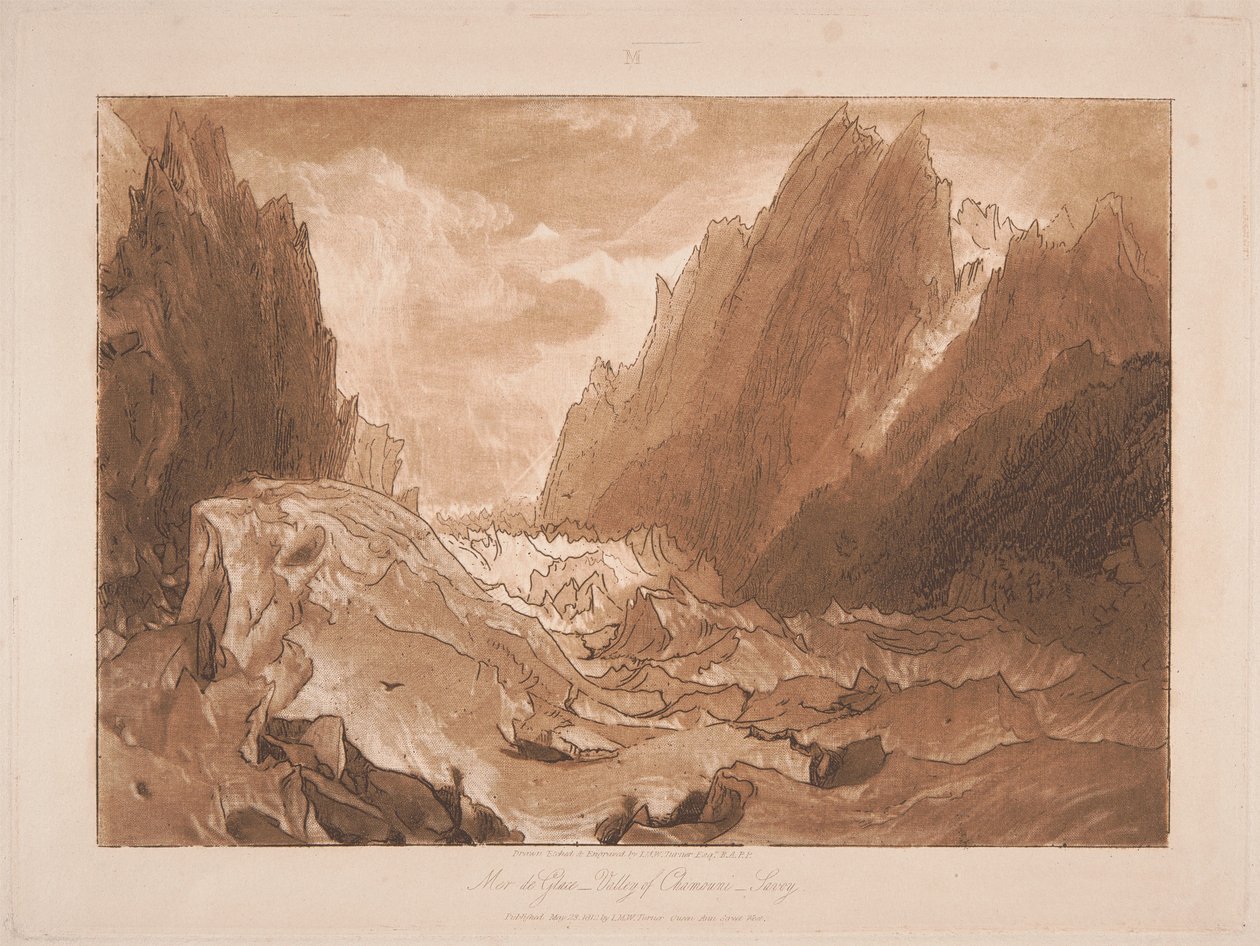 Mer de Glace, Chamonix-völgy, Savoya alkotó: Joseph Mallord William Turner