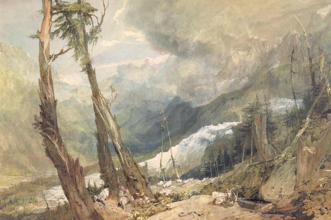 Mere de Glace, a Chamouni-völgyben, Svájcban alkotó: Joseph Mallord William Turner