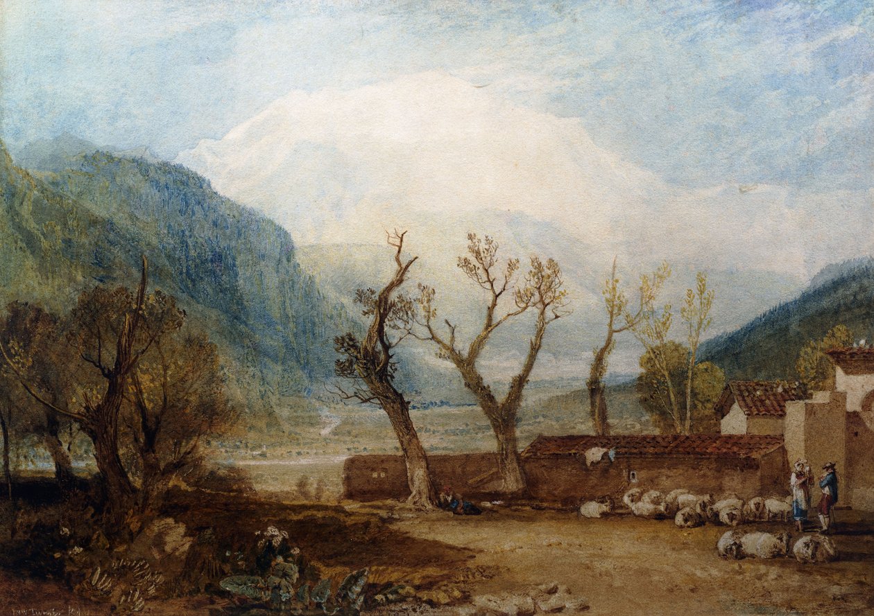 Mont Blanc, a St. Martin hídról, Sallanches alkotó: Joseph Mallord William Turner