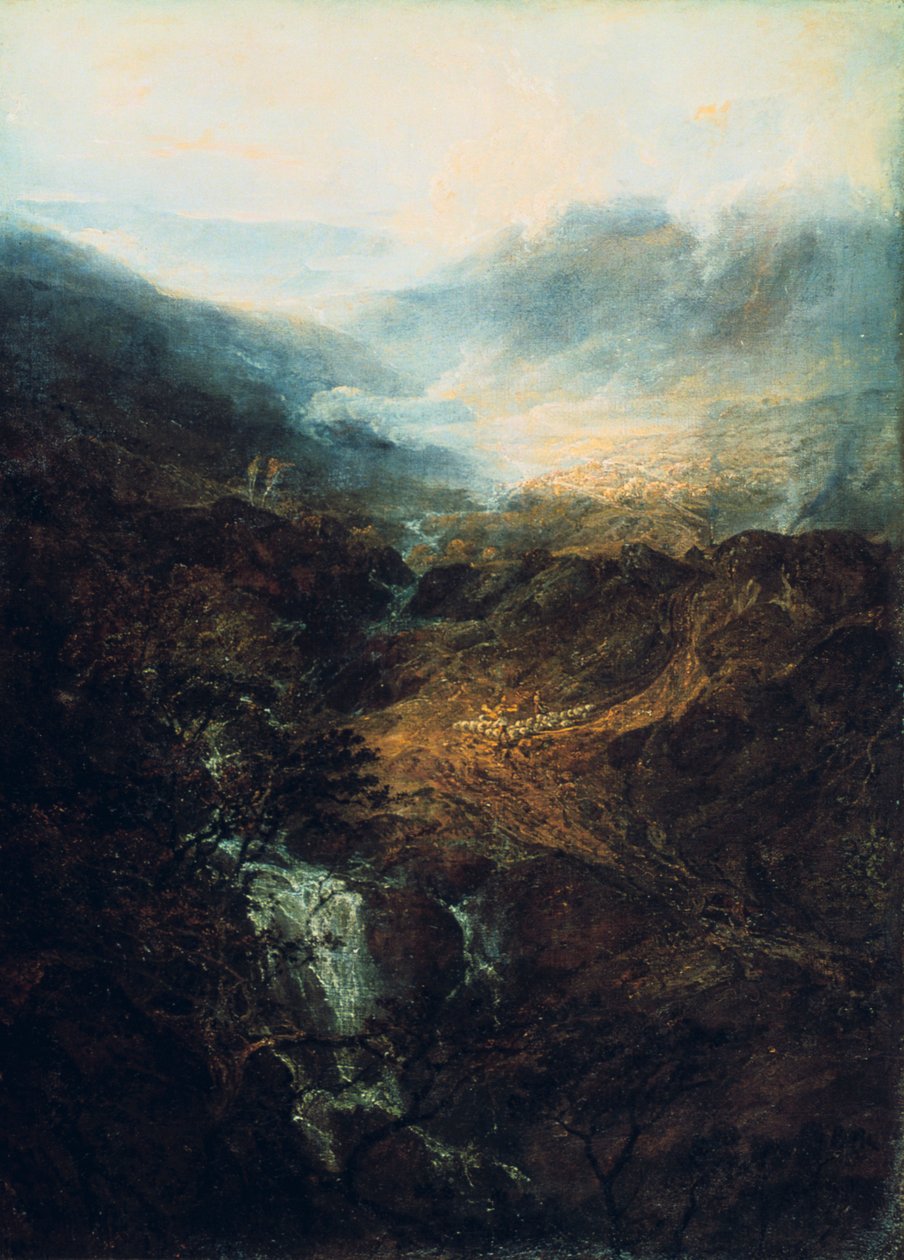 Reggel a Coniston Fells között, Cumberland, 1798 alkotó: Joseph Mallord William Turner