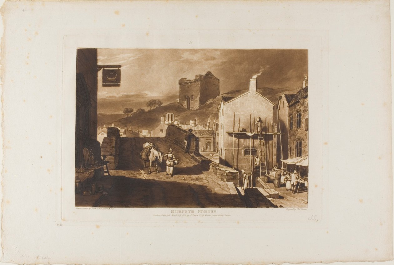 Morpeth, 21. lemez a Tanulmányok Könyvéből alkotó: Joseph Mallord William Turner