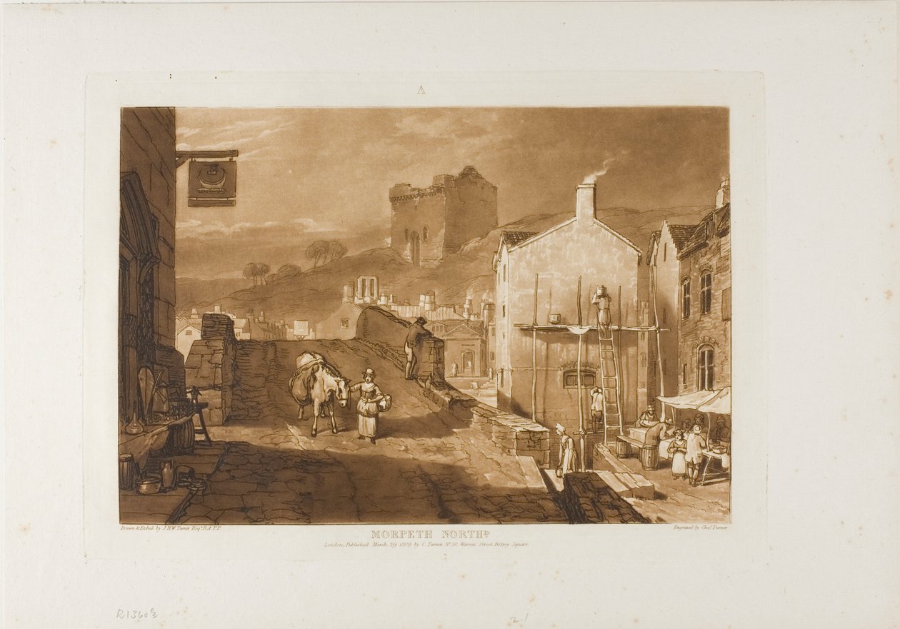 Morpeth, 21. lemez a Tanulmányok Könyvéből alkotó: Joseph Mallord William Turner