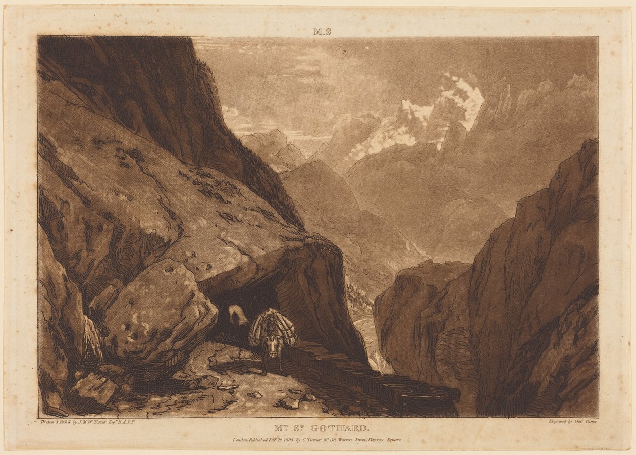 Szent Gotthárd-hágó alkotó: Joseph Mallord William Turner