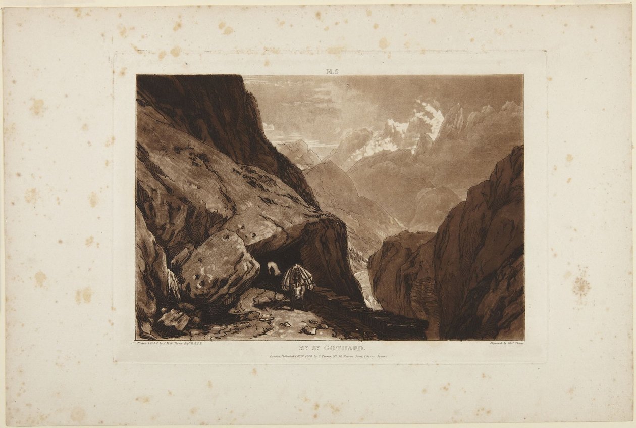 Szent Gotthárd-hegy alkotó: Joseph Mallord William Turner