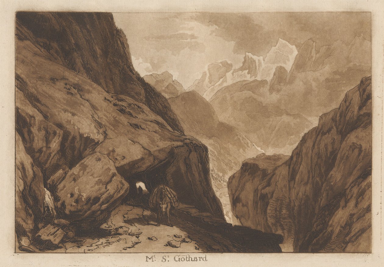 Szent Gotthárd-hegy alkotó: Joseph Mallord William Turner