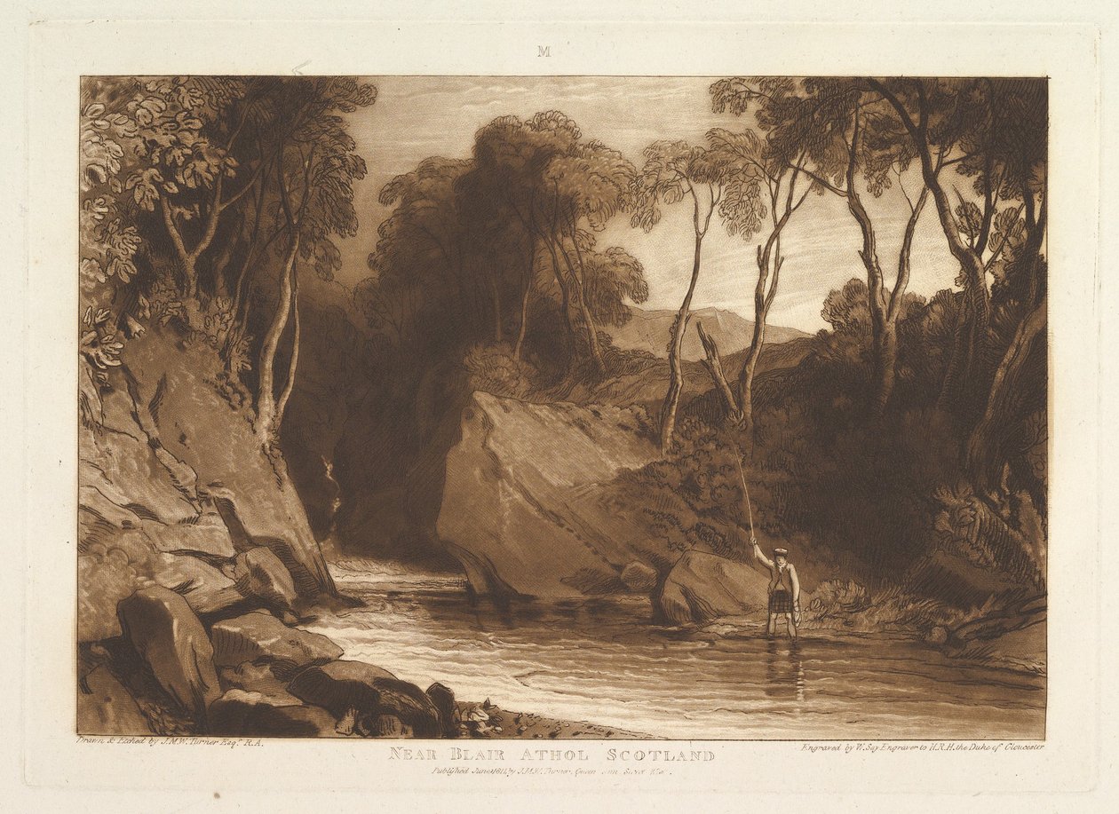 Blair Athol közelében, Scotland Liber Studiorum, VI. rész, 30. tábla, 1811. június 1. alkotó: Joseph Mallord William Turner
