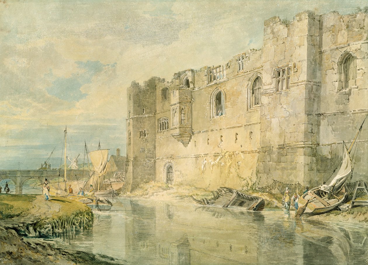 Newark-upon-Trent, 1796 körül (akvarell grafit felett, papíron) alkotó: Joseph Mallord William Turner