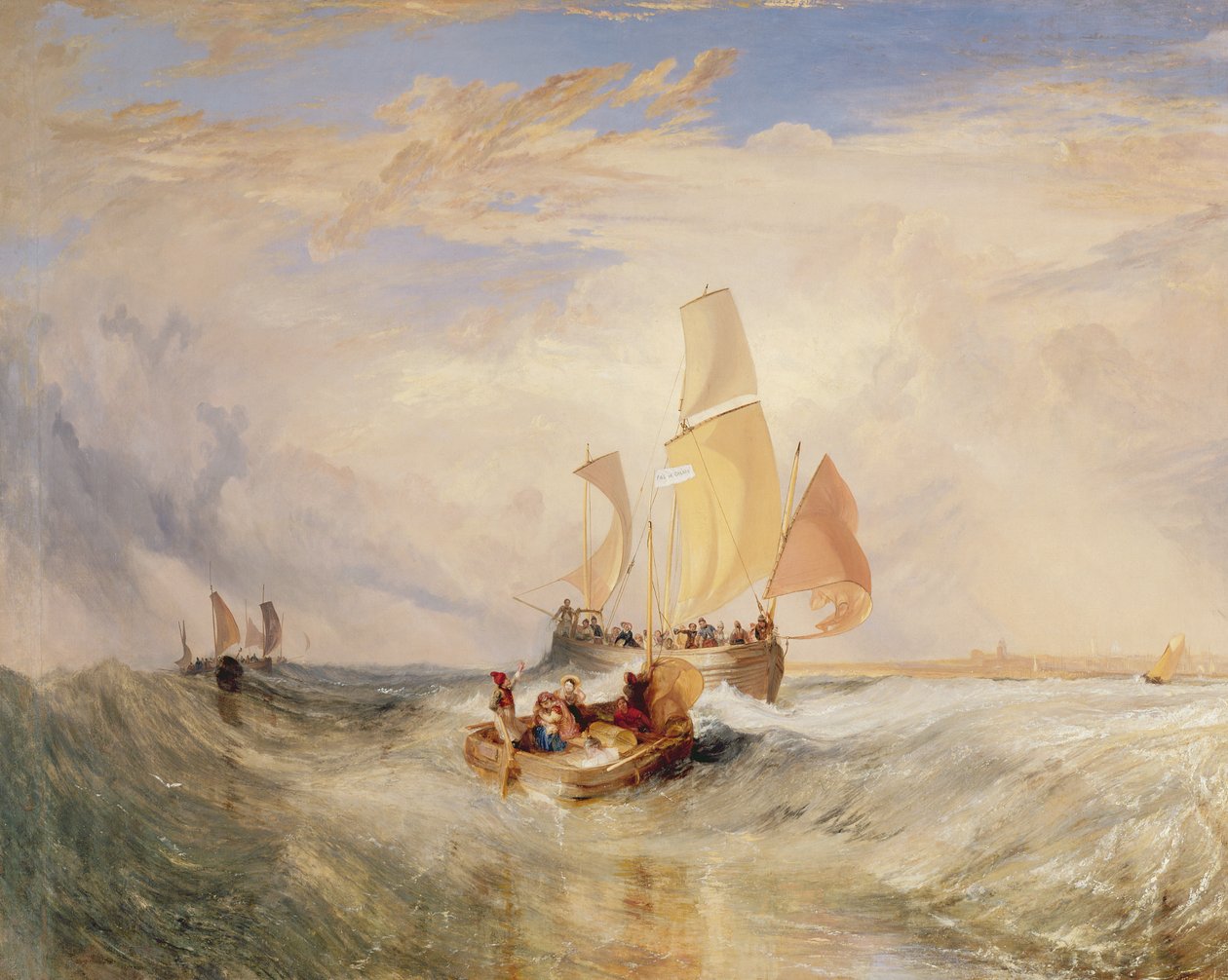 „Most a festőért” (kötél) – utasok mennek a fedélzetre alkotó: Joseph Mallord William Turner