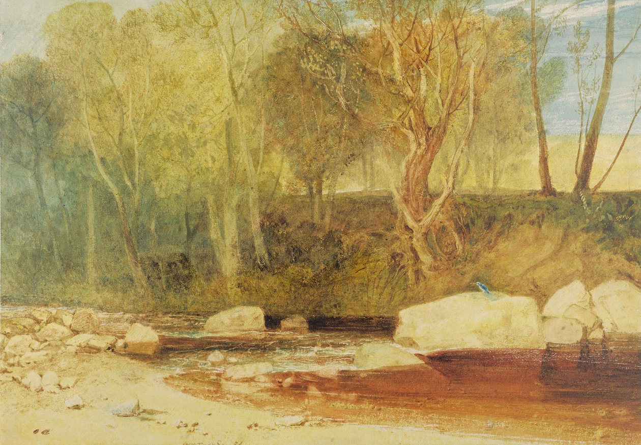 On the Washburn, 1815 körül (akvarell és grafit fehér kiemeléssel a papíron) alkotó: Joseph Mallord William Turner