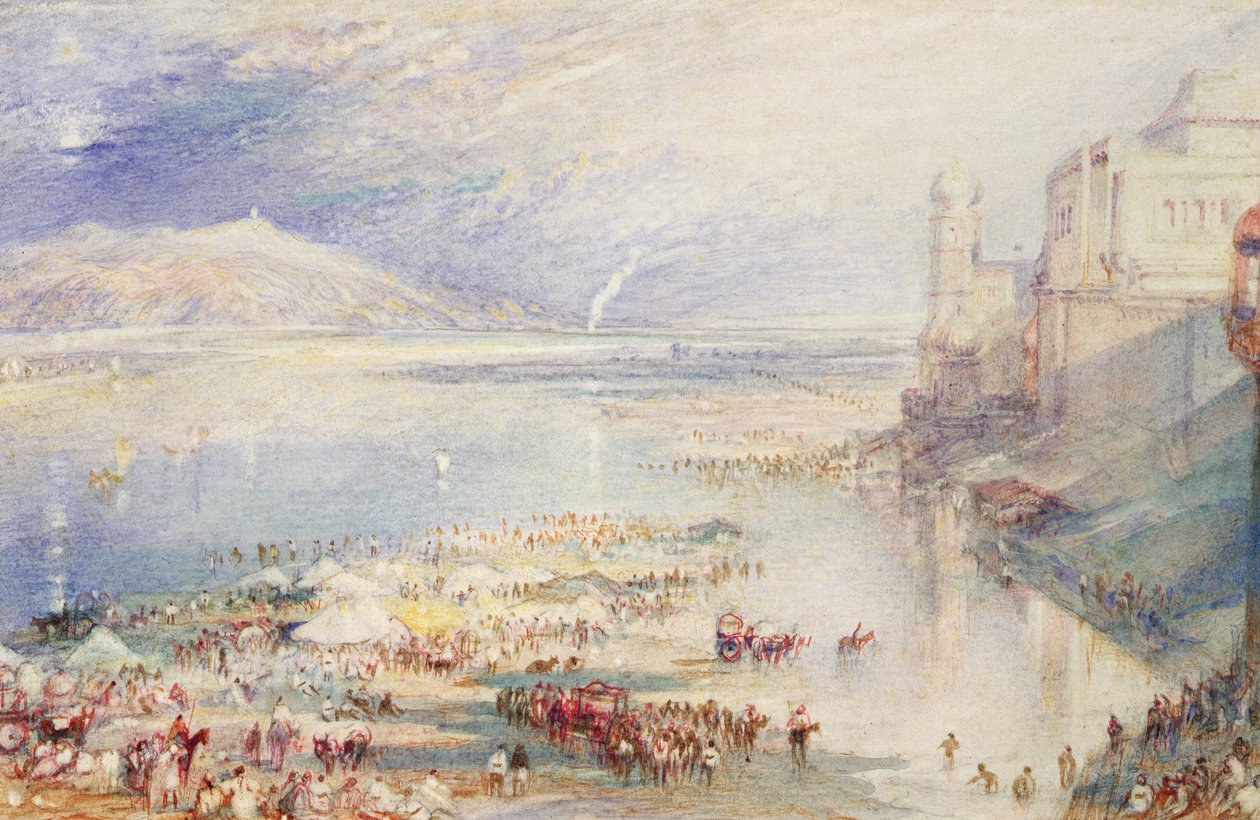 A hurdwari Ghaut része, 1835 körül (akvarell és gouache papíron) alkotó: Joseph Mallord William Turner