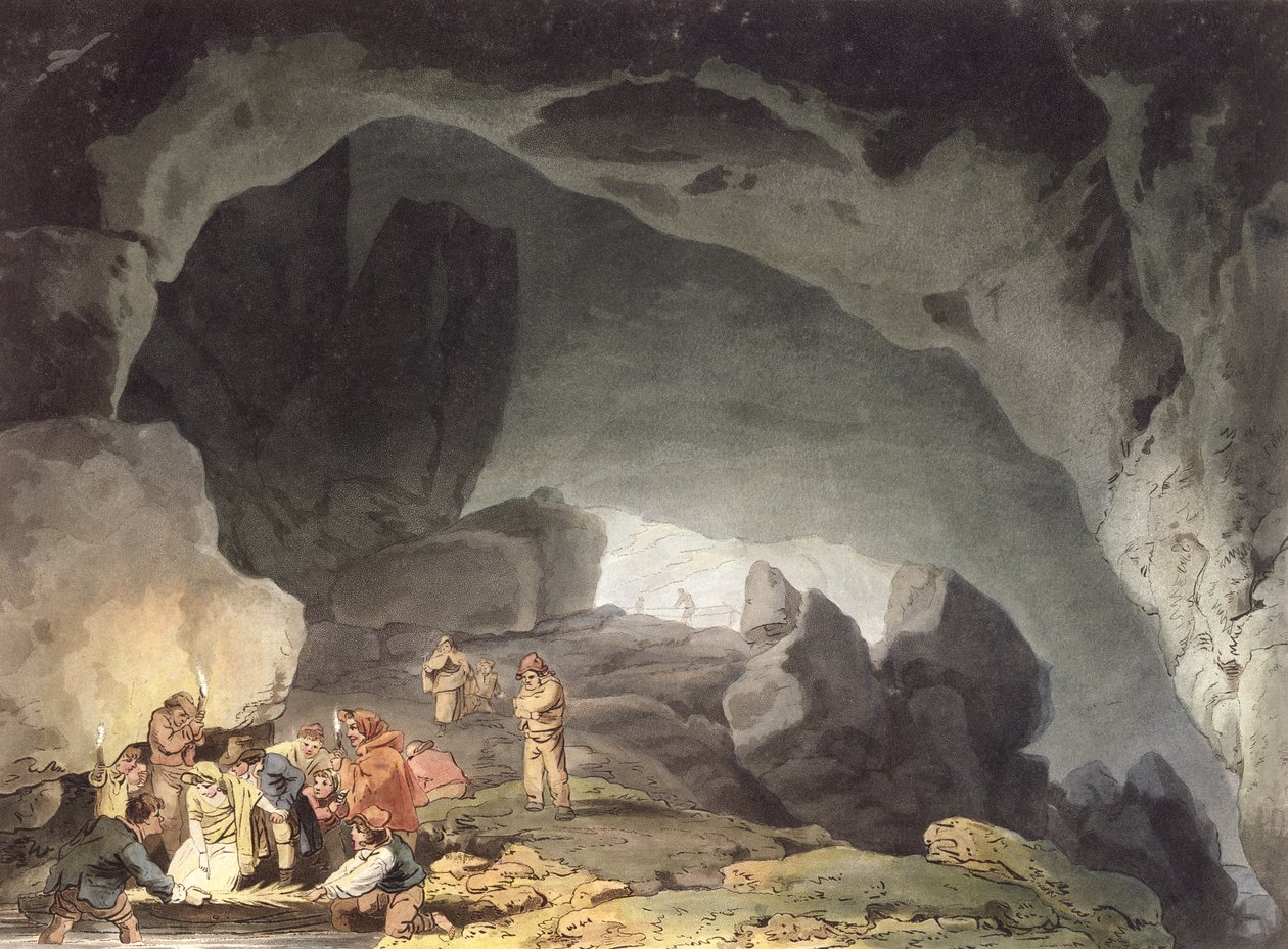 Peaks Hole, Derbyshire (színes gravírozás) alkotó: Joseph Mallord William Turner