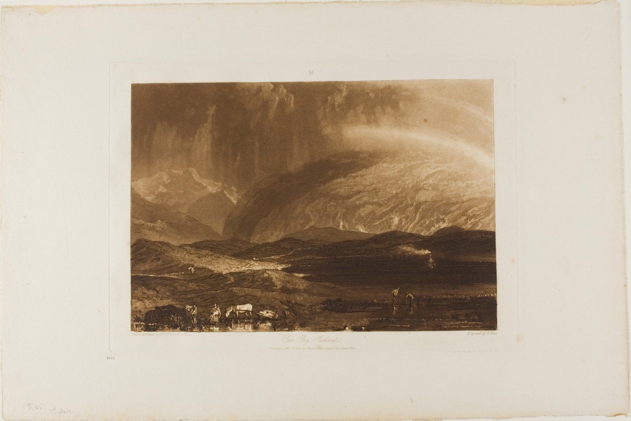 Peat Bog, Skócia, 45. lemez a Book of Studiesból alkotó: Joseph Mallord William Turner
