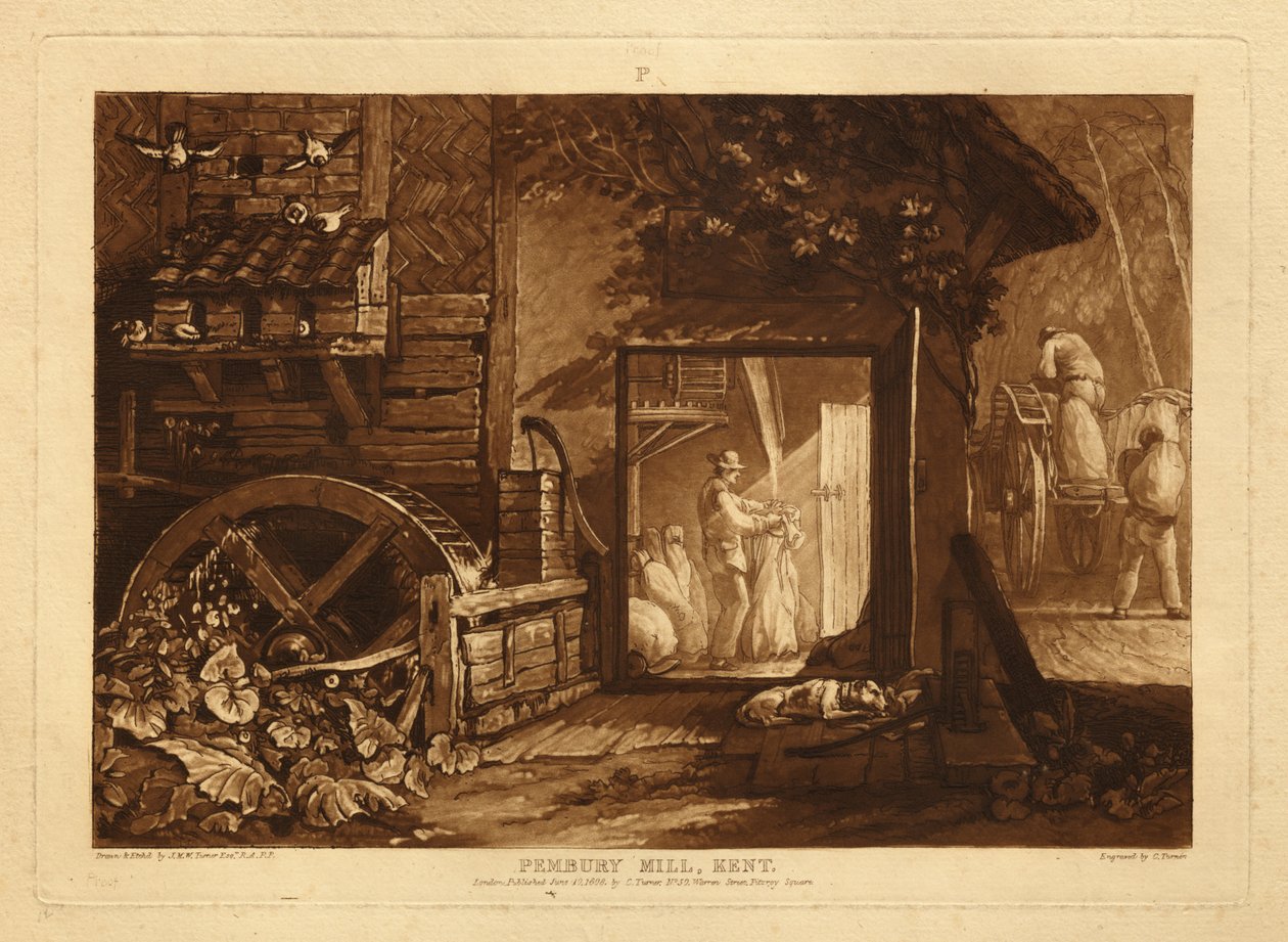Pembury malom, Kent alkotó: Joseph Mallord William Turner