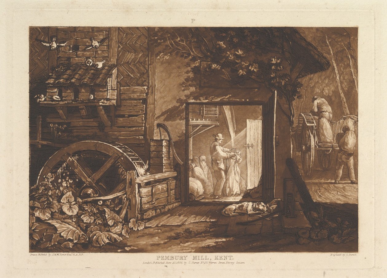 Pembury Mill, Kent Book of Studies, III. rész, 12. lemez, 1808. június 10. alkotó: Joseph Mallord William Turner