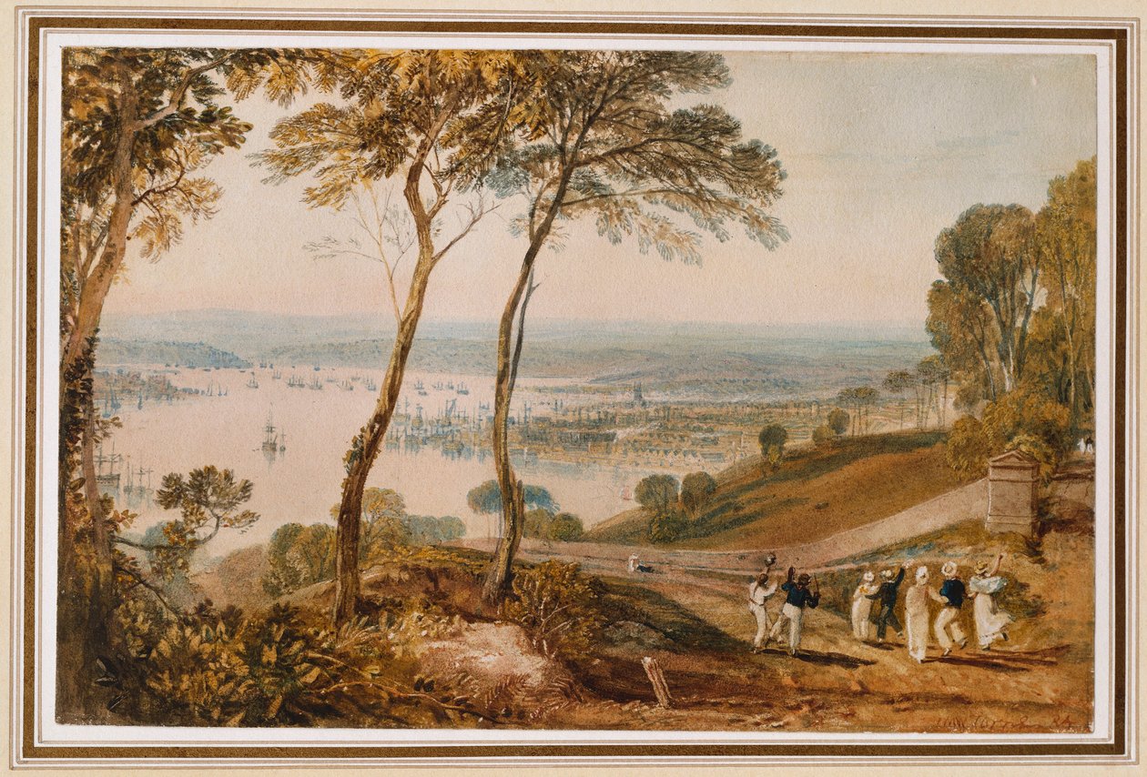 Plymouth Dock, a Mount Edgecumbe közelében alkotó: Joseph Mallord William Turner
