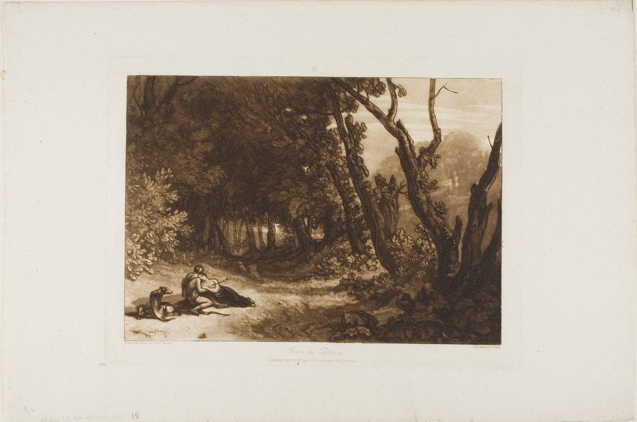 Procris és Cephalus, 41. tábla a Tanulmányok Könyvéből alkotó: Joseph Mallord William Turner