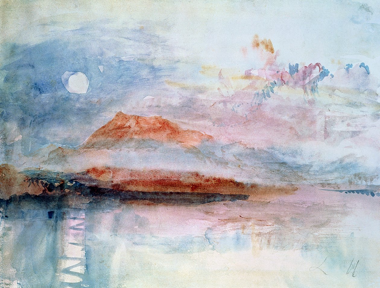Righi, 1830 után (wc papíron) alkotó: Joseph Mallord William Turner