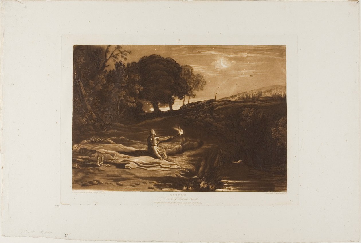 Rispah, 46. tábla a Tanulmányok Könyvéből alkotó: Joseph Mallord William Turner