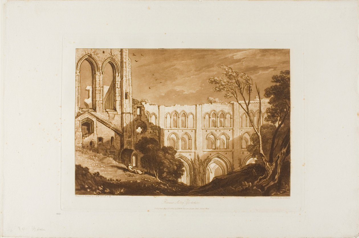 Rivaux-i apátság, 51-es lemez a Liber Studiorumtól alkotó: Joseph Mallord William Turner