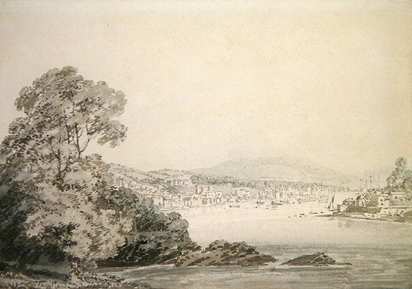 River Scene (toll, tinta és mosás papíron) alkotó: Joseph Mallord William Turner