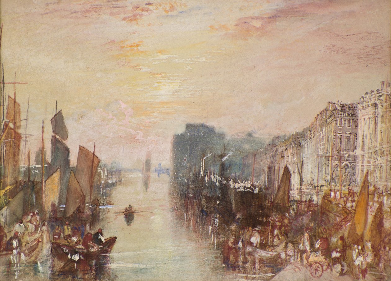 River Scene, Le Havre, 1832 körül (akvarell) alkotó: Joseph Mallord William Turner