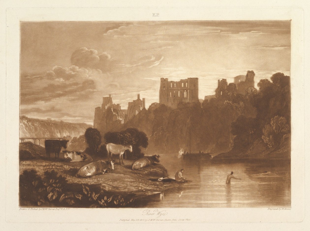 River Wye Liber Studiorum, X. rész, 48. tábla, 1812. május 23. alkotó: Joseph Mallord William Turner
