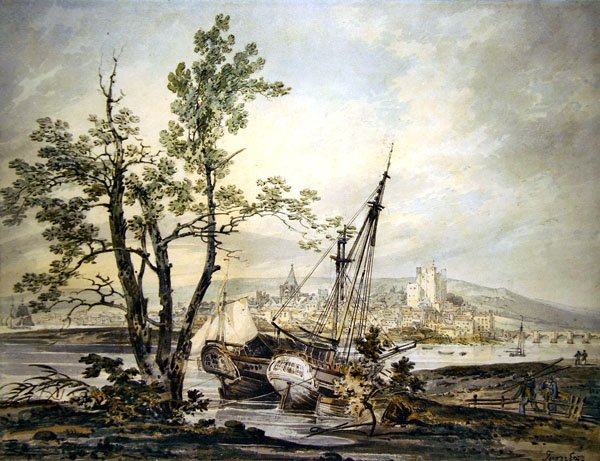 Rochester (ceruza és akvarell papíron) alkotó: Joseph Mallord William Turner