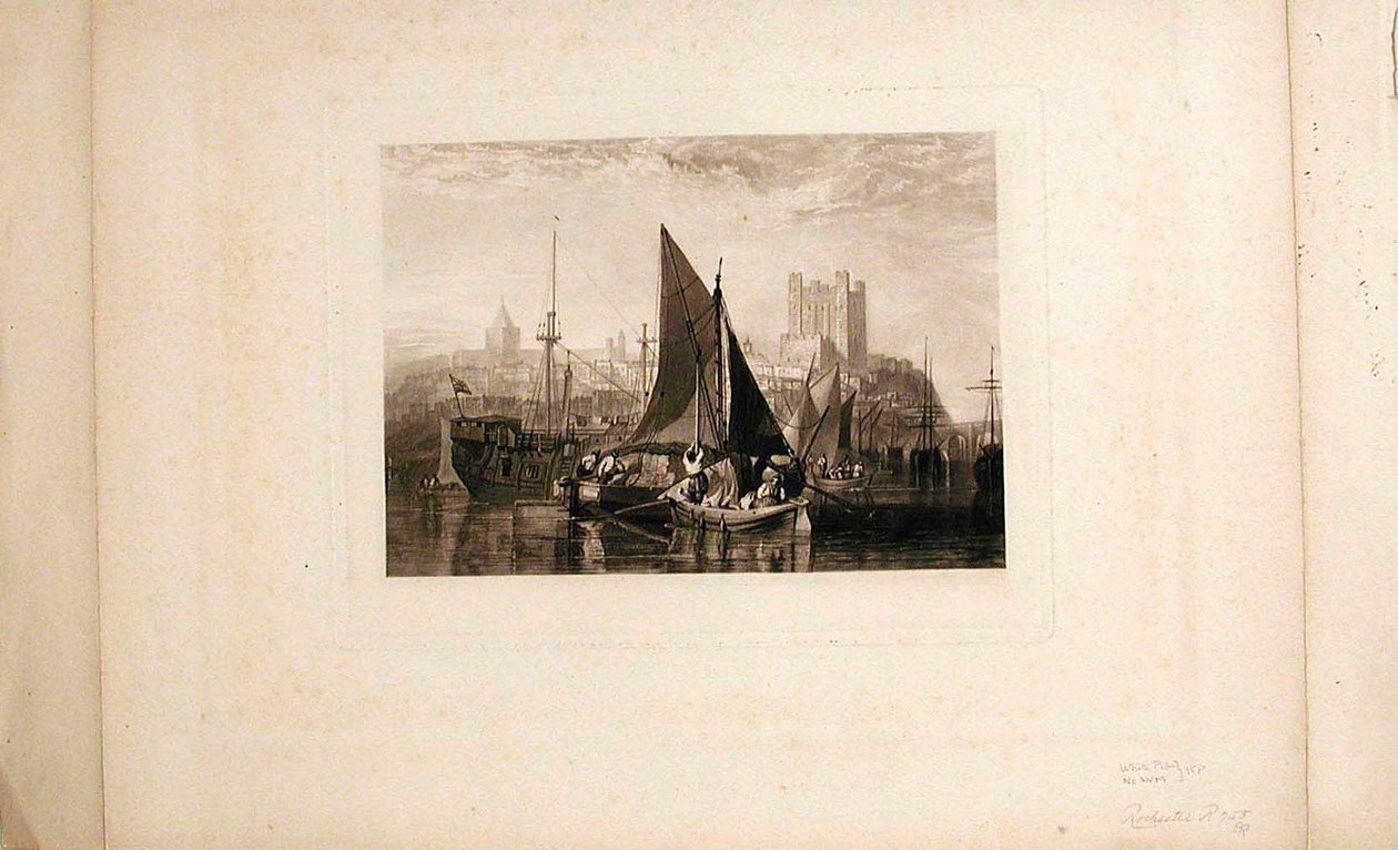 Rochester a Medway folyónál alkotó: Joseph Mallord William Turner