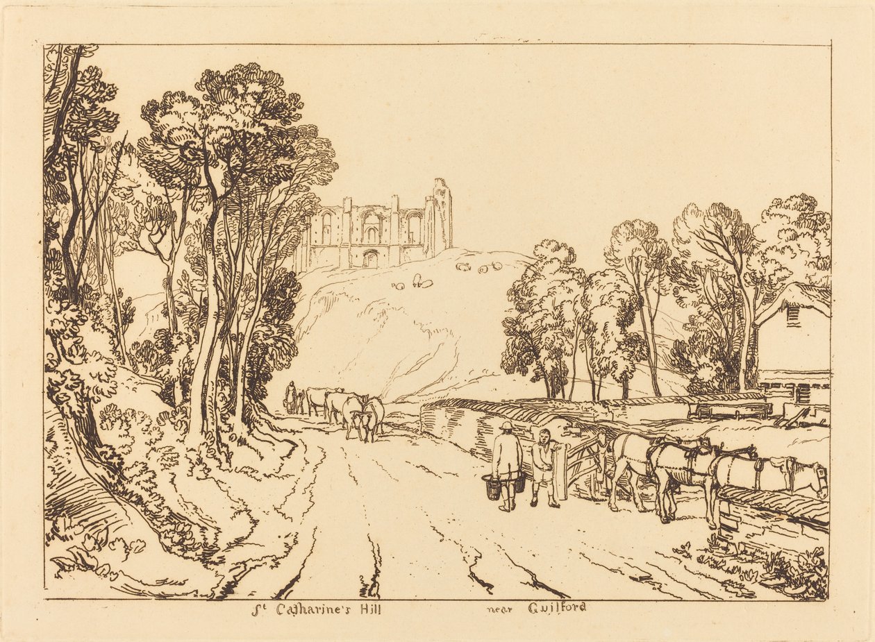 Szent Katalin-domb Guilford közelében alkotó: Joseph Mallord William Turner