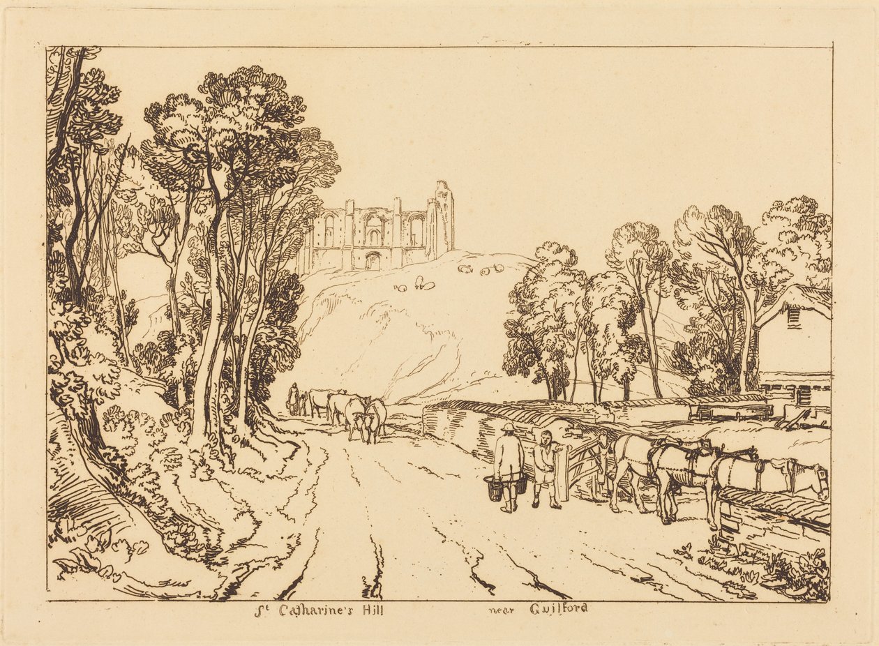 Szent Katalin-domb Guildford közelében alkotó: Joseph Mallord William Turner