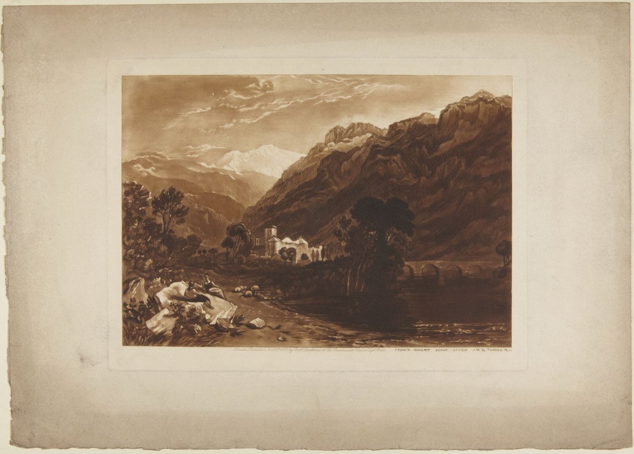 Jelenet az Alpokban alkotó: Joseph Mallord William Turner