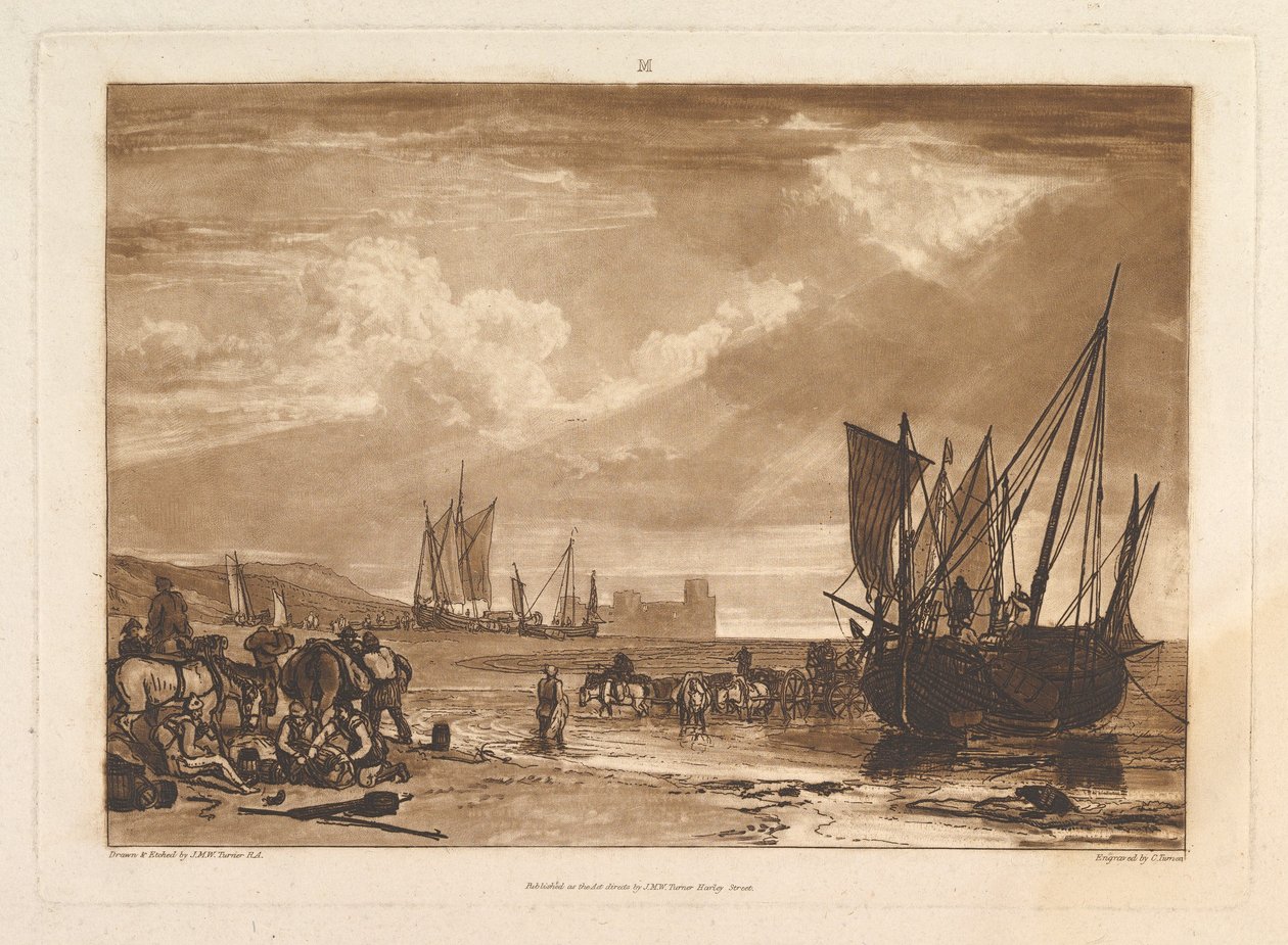 Jelenet a francia tengerparton Liber Studiorum, I. rész, 4. lemez, 1807. június 11. alkotó: Joseph Mallord William Turner