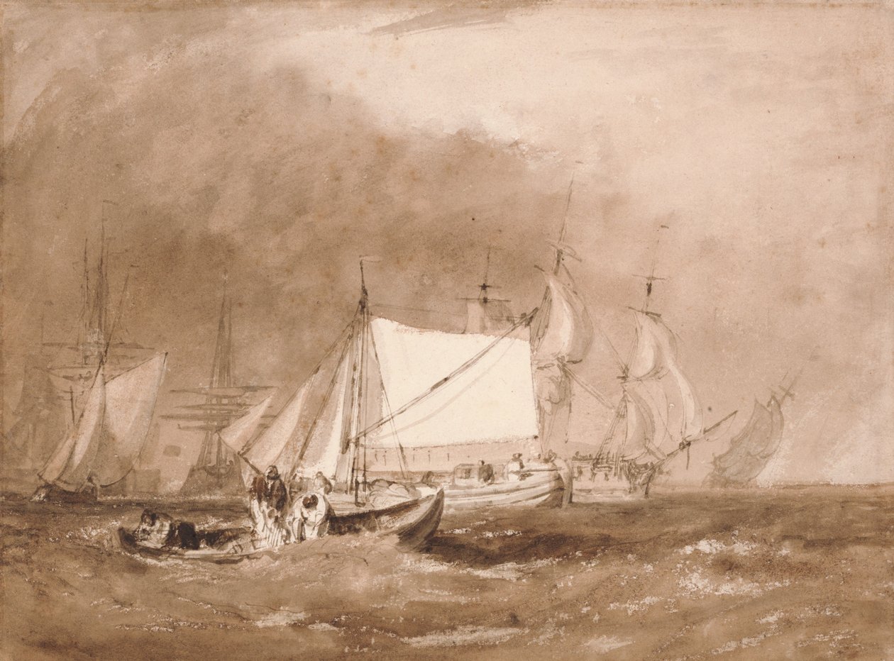 Hajózási jelenet halászokkal alkotó: Joseph Mallord William Turner