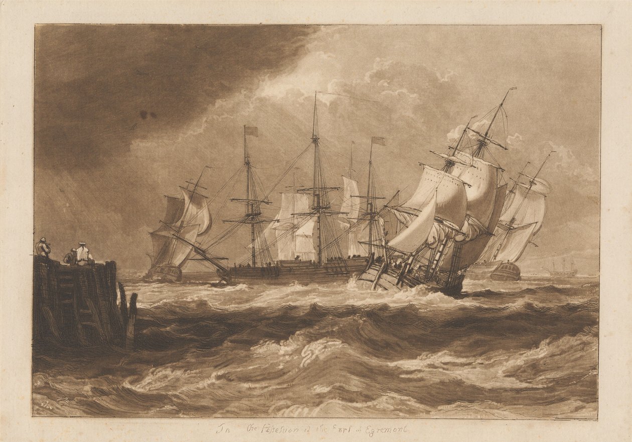 Hajók szellőben alkotó: Joseph Mallord William Turner